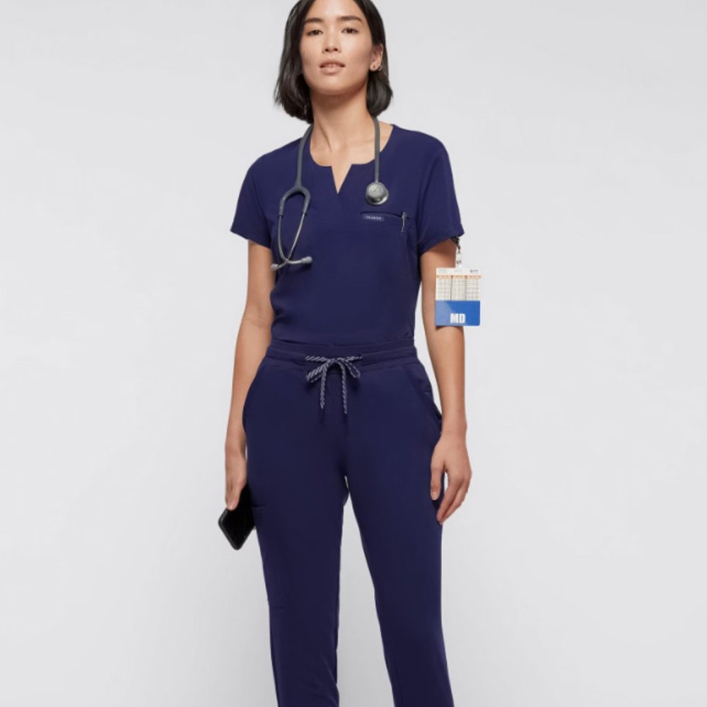 Januu Navy Scrub Set Top-Small, Pant-XSP